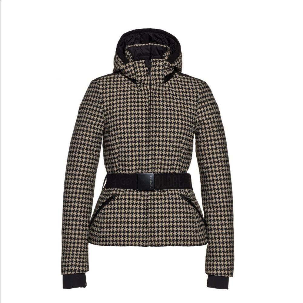 Small Goldbergh Brown Herringbone Ski Jacket (US 6 fits like 4)